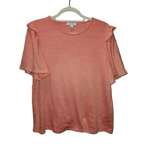 Nine West Women's Peach Short Sleeve Top L